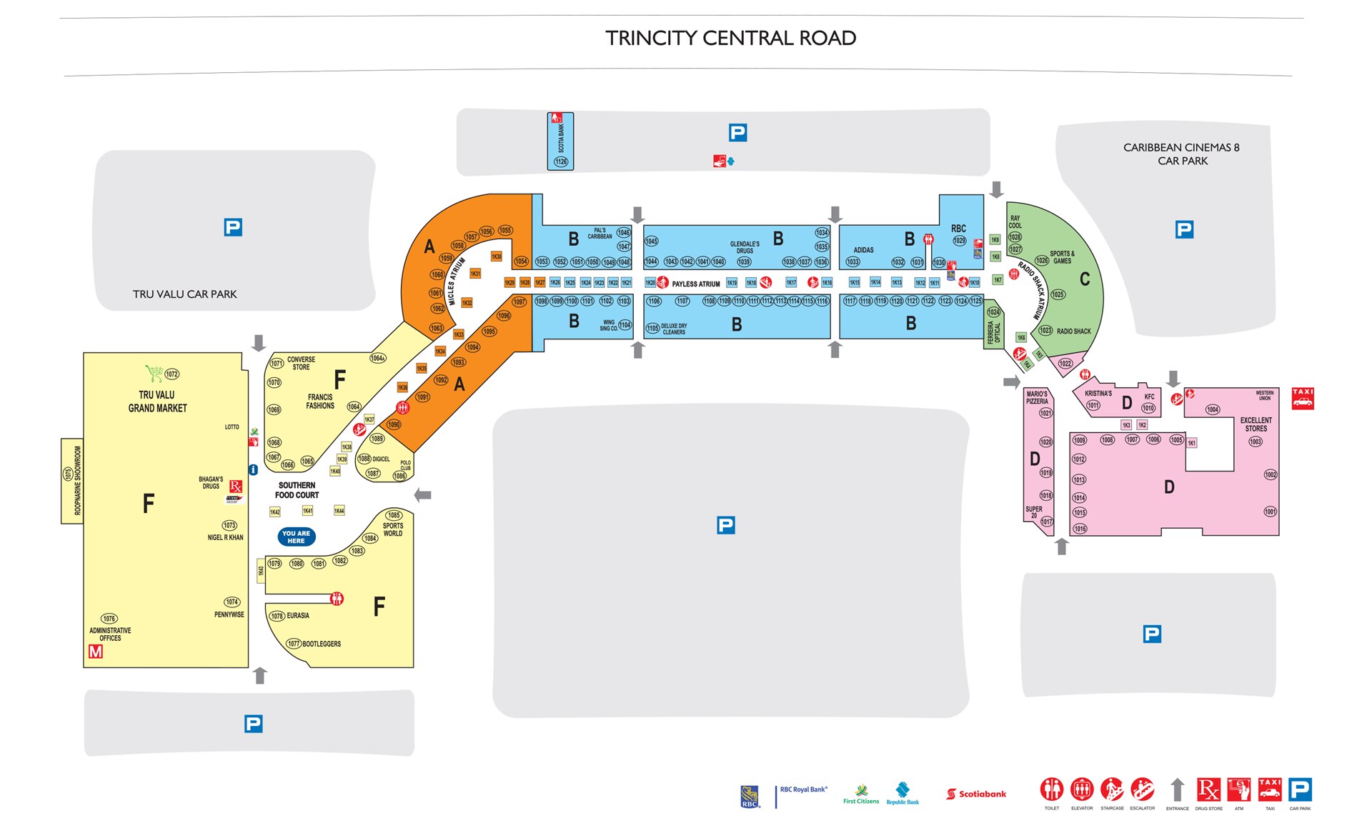 Trincity Mall Floor plan | Trincity Mall | Digicel MORE