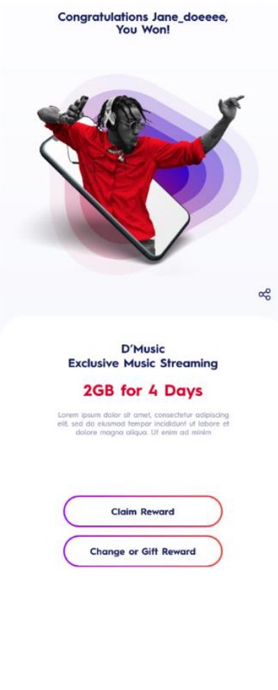 Digicel More Ways to Win — Prize Select Confirm