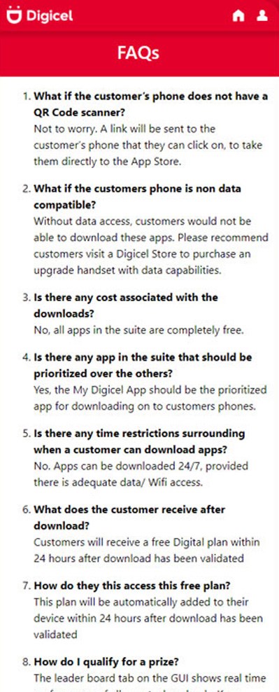 Digicel App Download Race — FAQ
