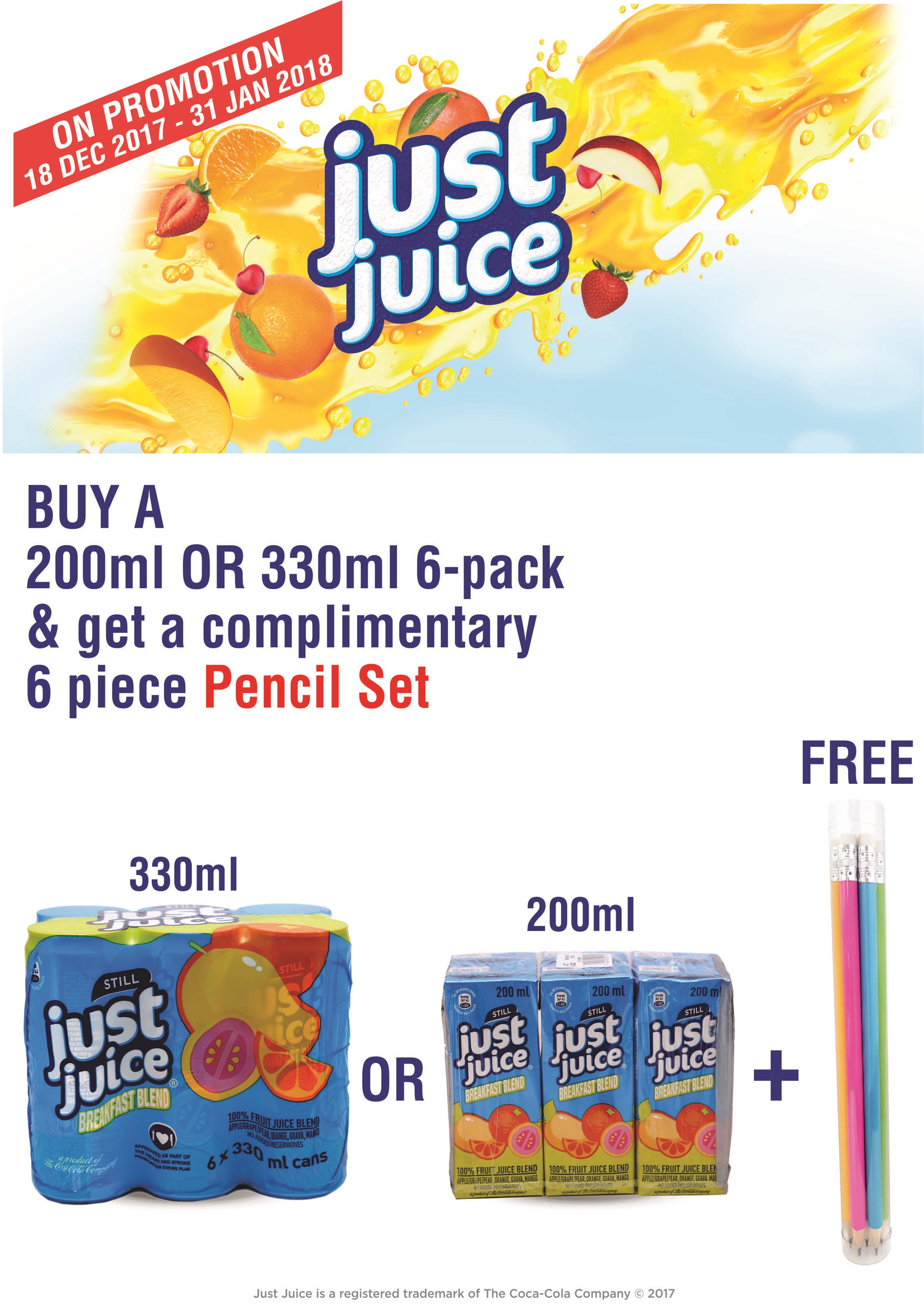 Just Juice Spar Group Pencil Set Promotion