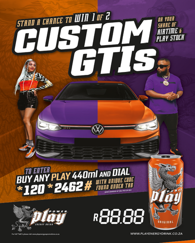 WIN 1 of 2 VW GTI Golf 8s (R870,000.00 each)