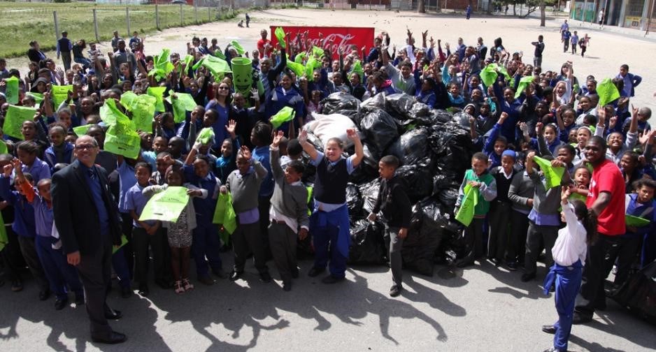 Bags full of litter at Woodville Primary School Clean Up Day