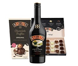 Baileys Irish Cream with chocolate treats gift pack