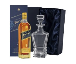 Johnnie Walker Blue Label with crystal decanter