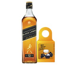 Johnnie Walker Black Label with ice balls gift pack