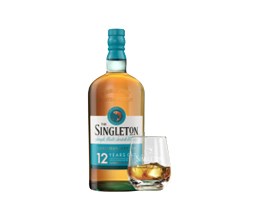 Singleton 12 Year Old with branded Manhattan glass