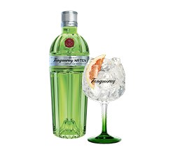 Tanqueray gin with branded coupette glass